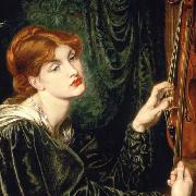 Dante Gabriel Rossetti cropped version of Veronica Veronese oil painting reproduction
